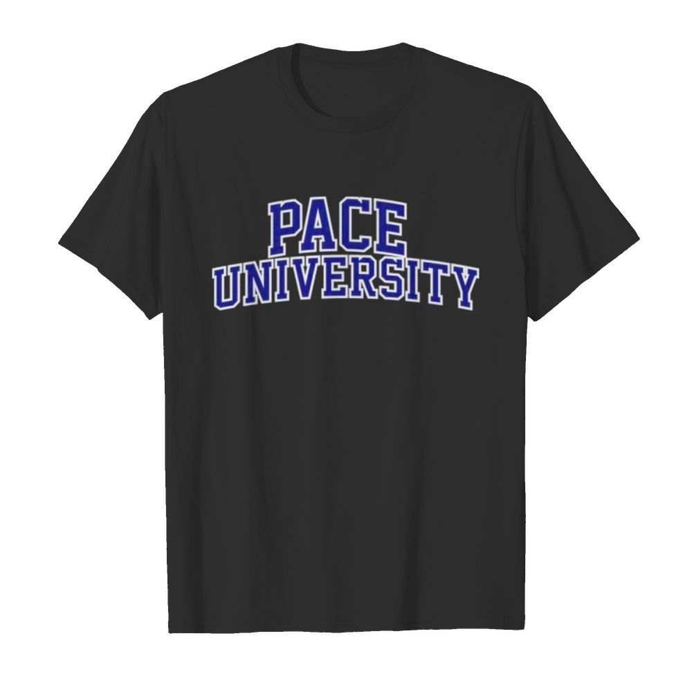 Pace University blue shirt