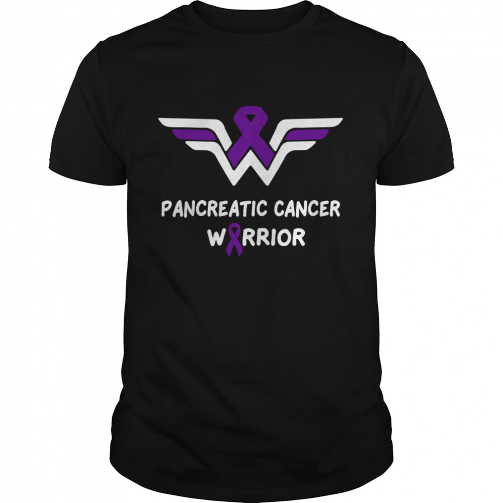 Pancreatic Cancer Awareness Warrior Support Purple Ribbon shirt