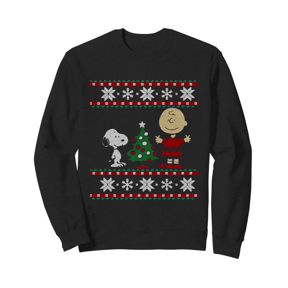 Peanuts Snoopy And Charlie Ugly Christmas  Unisex Sweatshirt