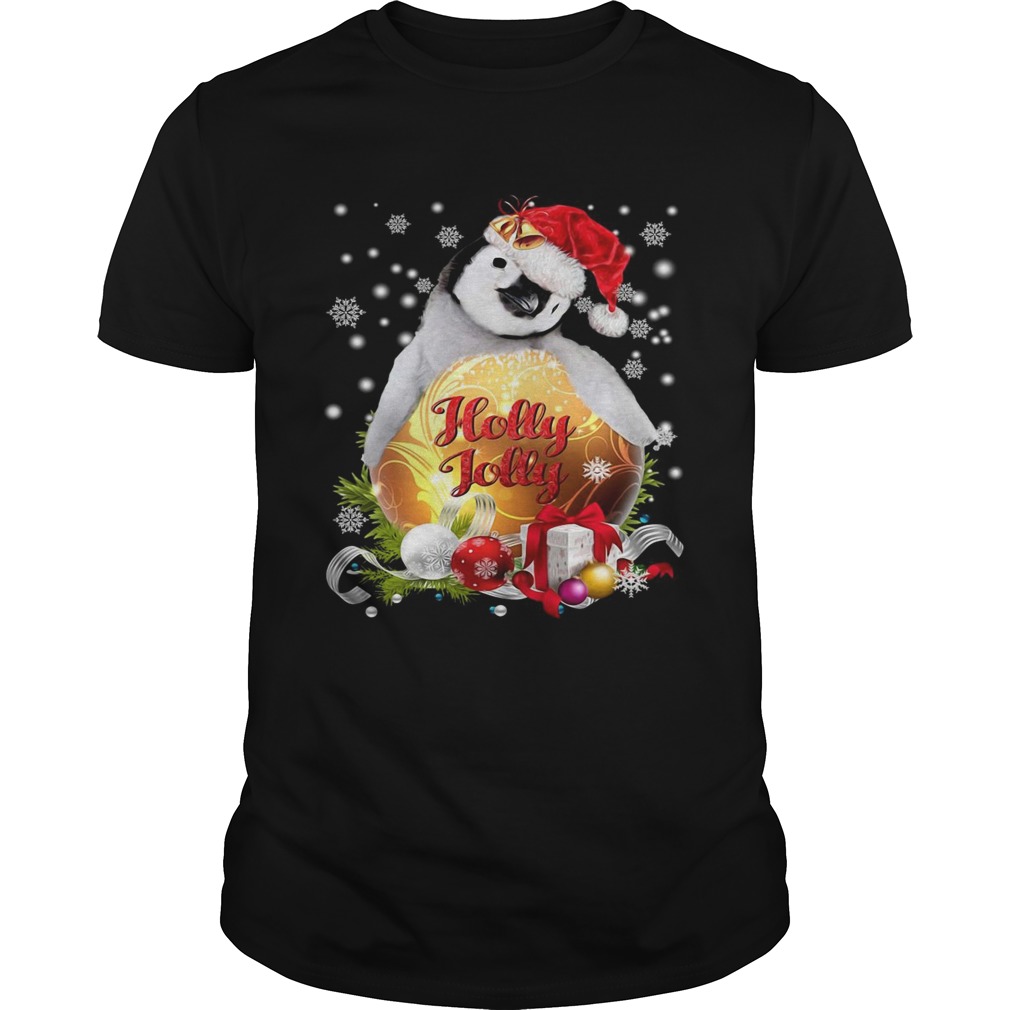 Penguin Santa holly jolly Merry Christmas  Unisex