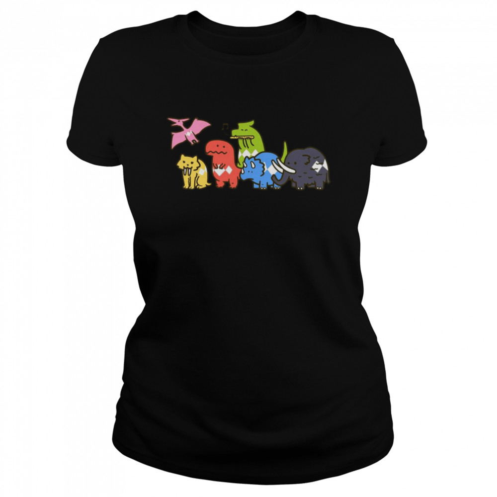 Pet Dinosaurs Power Ranger  Classic Women's T-shirt