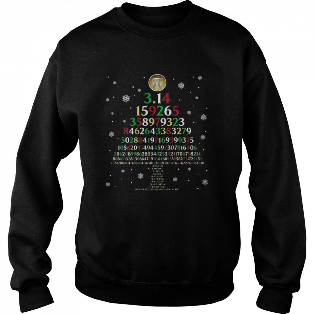 Pi 3.14159265 Tree Merry Christmas  Unisex Sweatshirt