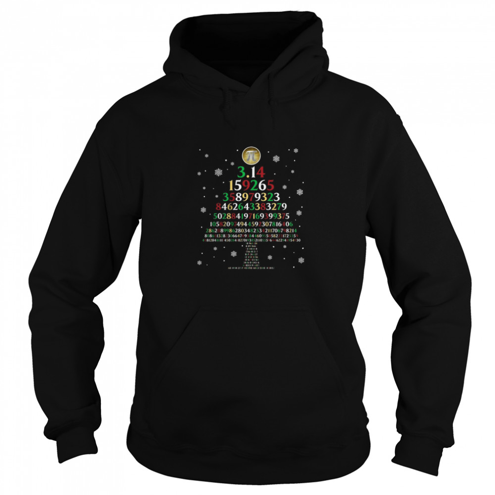 Pi 3.14159265 Tree Merry Christmas  Unisex Hoodie