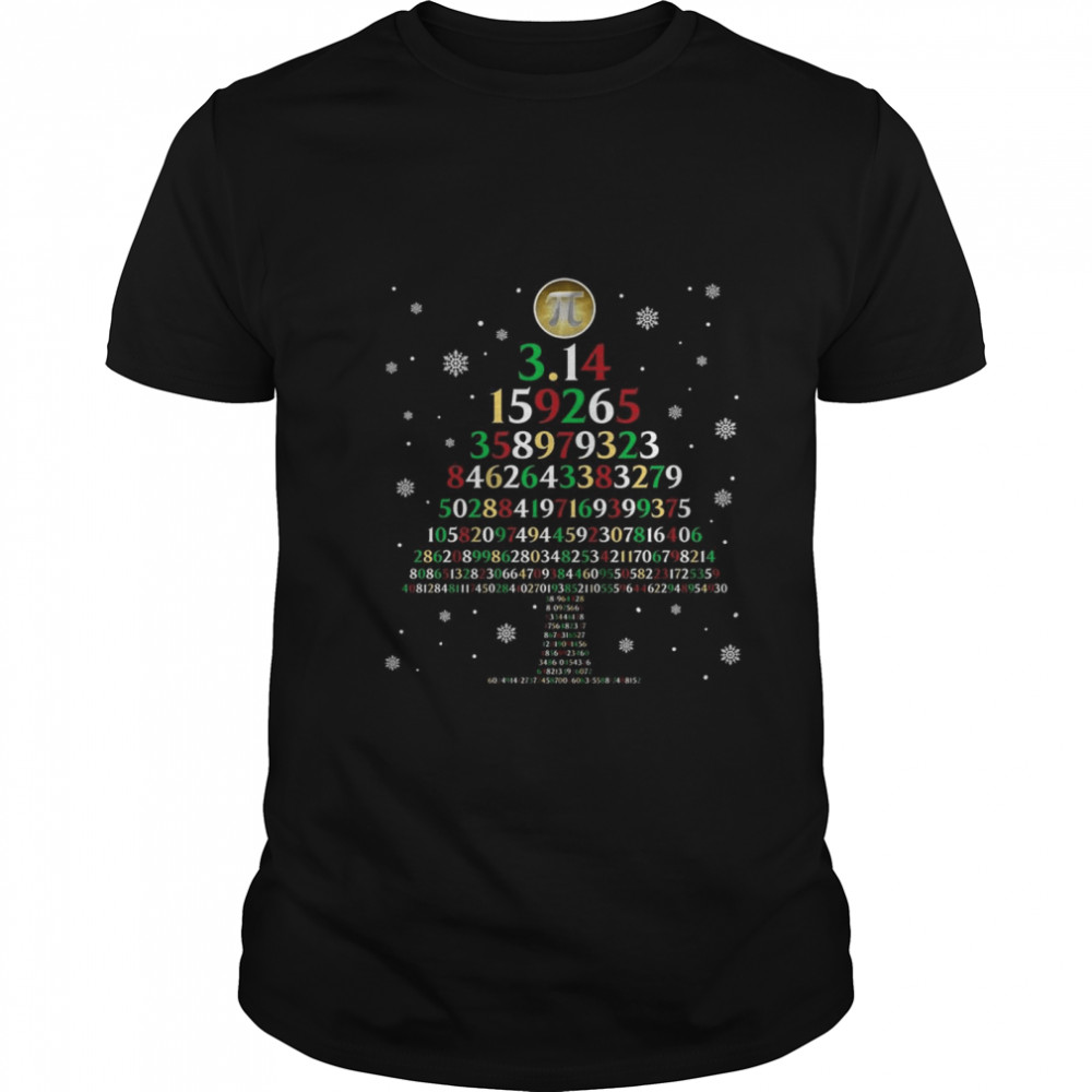 Pi 3.14159265 Tree Merry Christmas  Classic Men's T-shirt