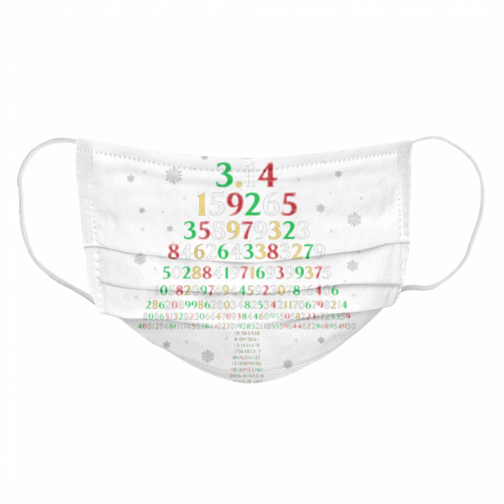 Pi 3.14159265 Tree Merry Christmas  Cloth Face Mask