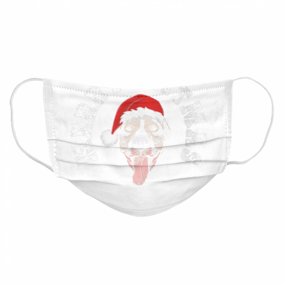 Pitbull Christmas Merry Pitmas  Cloth Face Mask