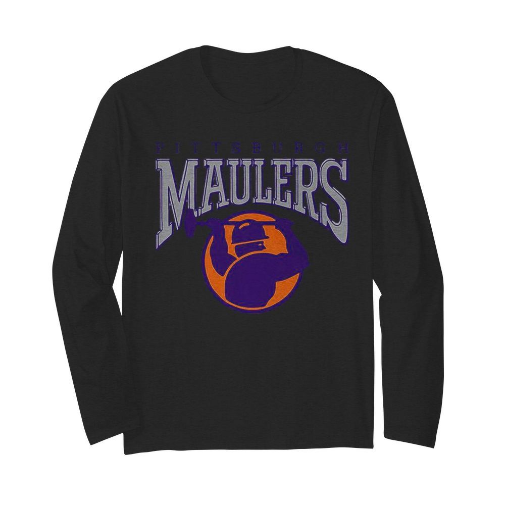 Pittsburgh Maulers Football  Long Sleeved T-shirt 