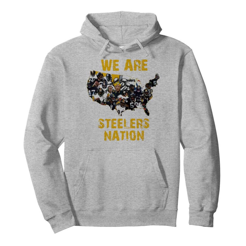 Pittsburgh Steelers We Are Steelers Nation American Map  Unisex Hoodie