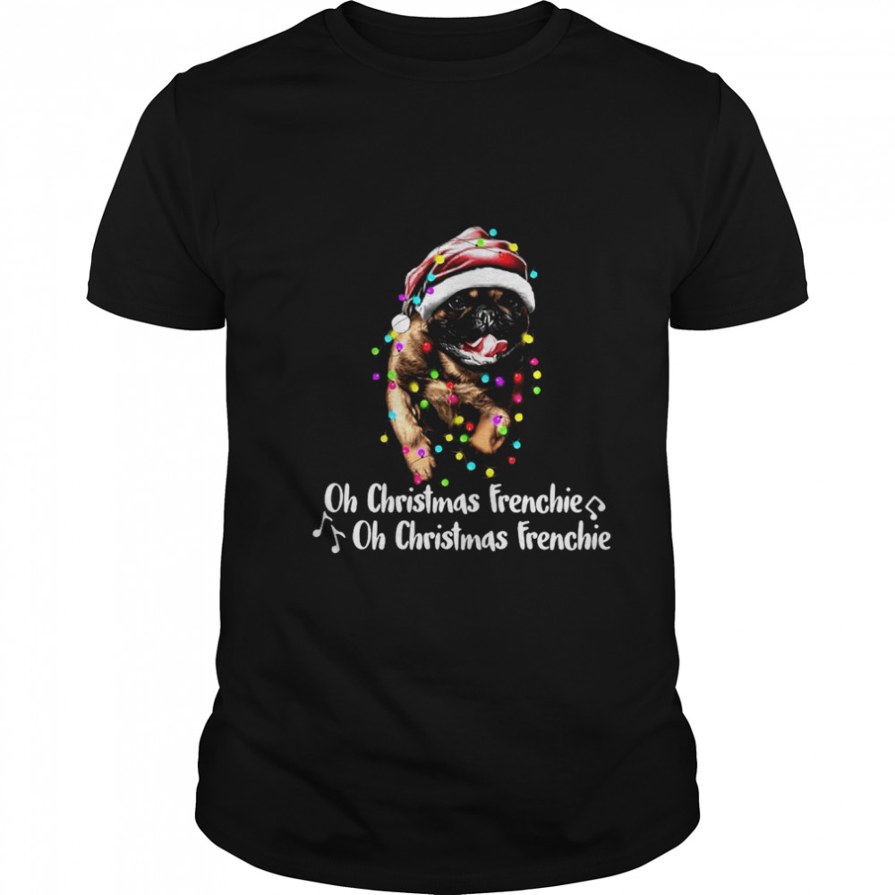 Pug Santa Oh Christmas Frenchie Oh Christmas Frenchie  Classic Men's T-shirt