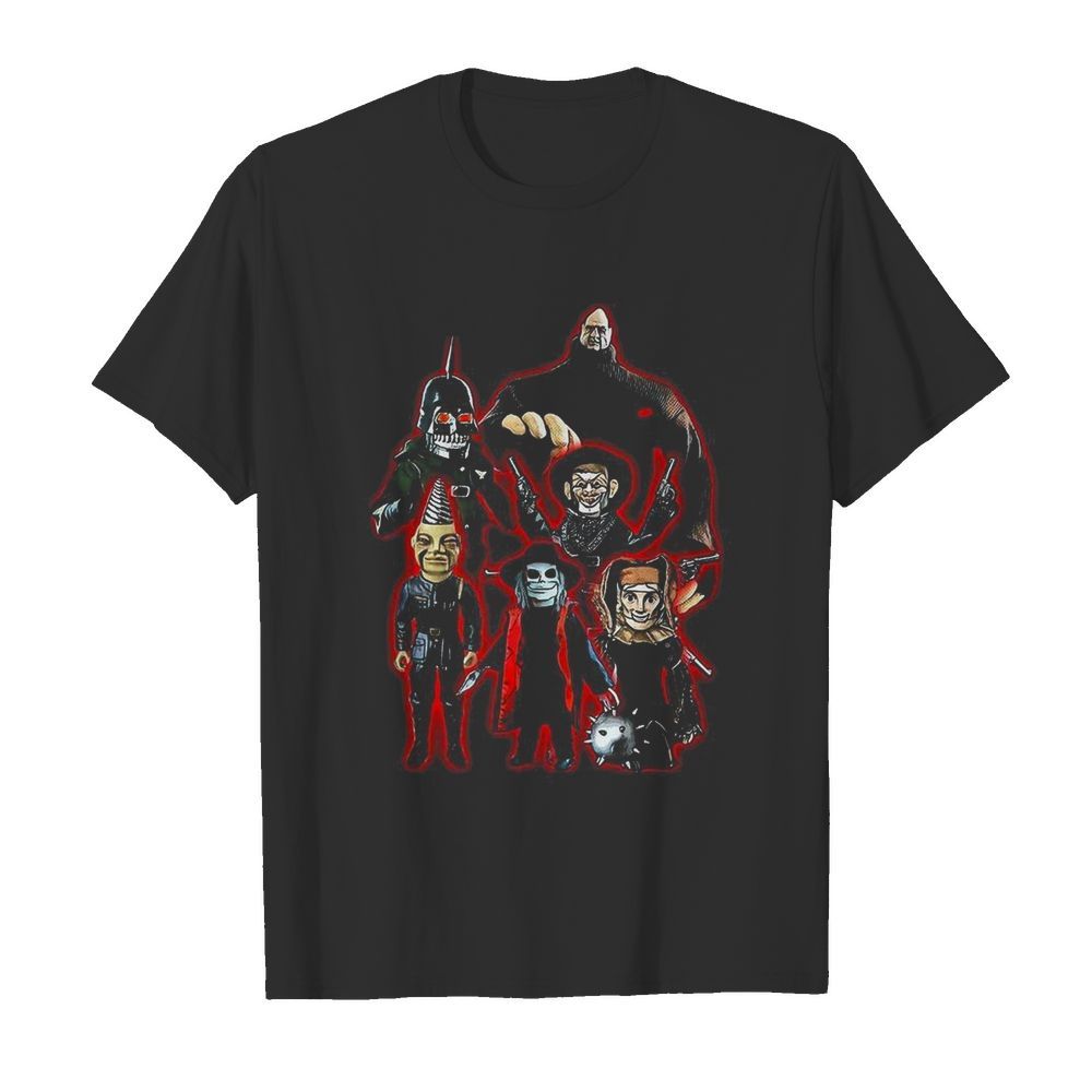 Puppet Master Horror Movie 80s Blade Pin Head Torch Jester Drill shirt