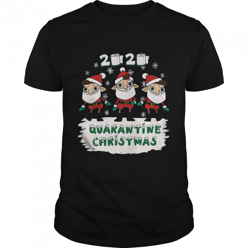 Quarantine Christmas 2020 Gnomes Santa Claus shirt