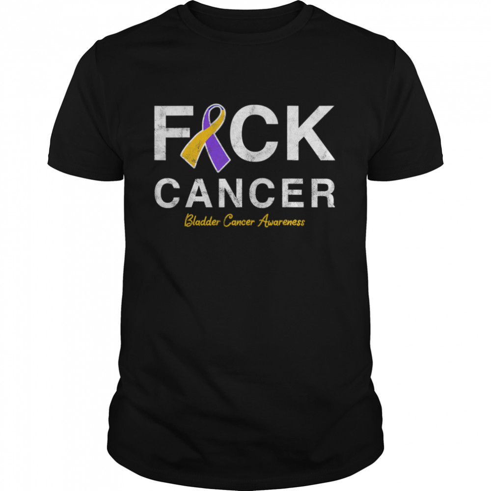 Raise Support Bladder Ribbon Cancer Awareness Pun  Classic Men's T-shirt