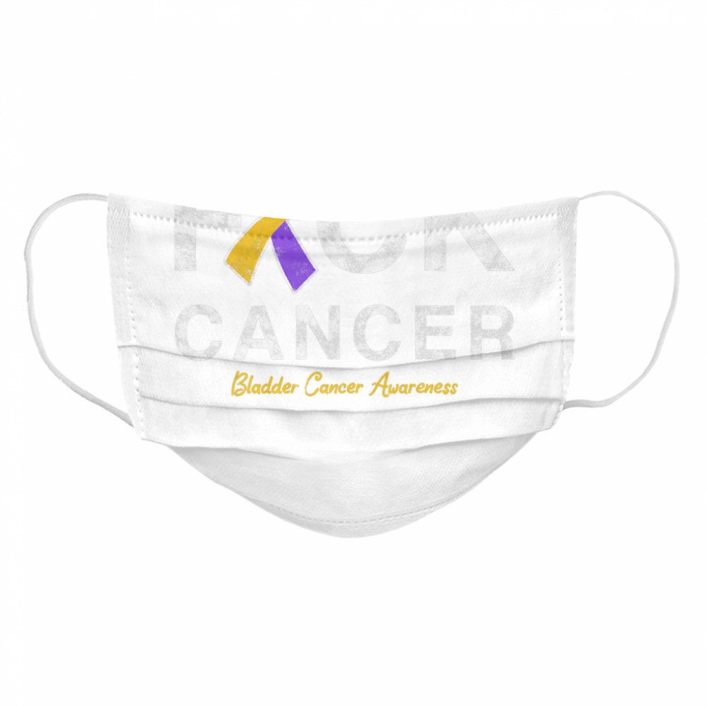 Raise Support Bladder Ribbon Cancer Awareness Pun  Cloth Face Mask