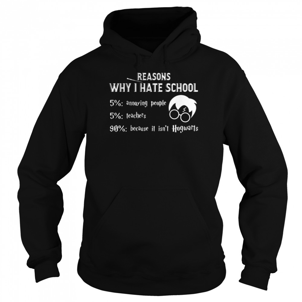 Reasons Why I Hate School It Isn’t Hogwarts Harry Potter  Unisex Hoodie