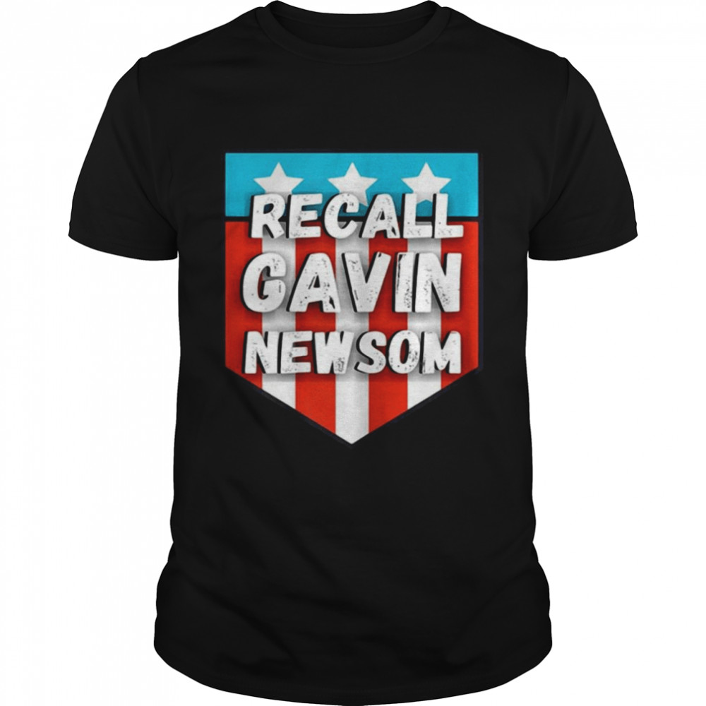 Recall gavin newsom American flag shirt