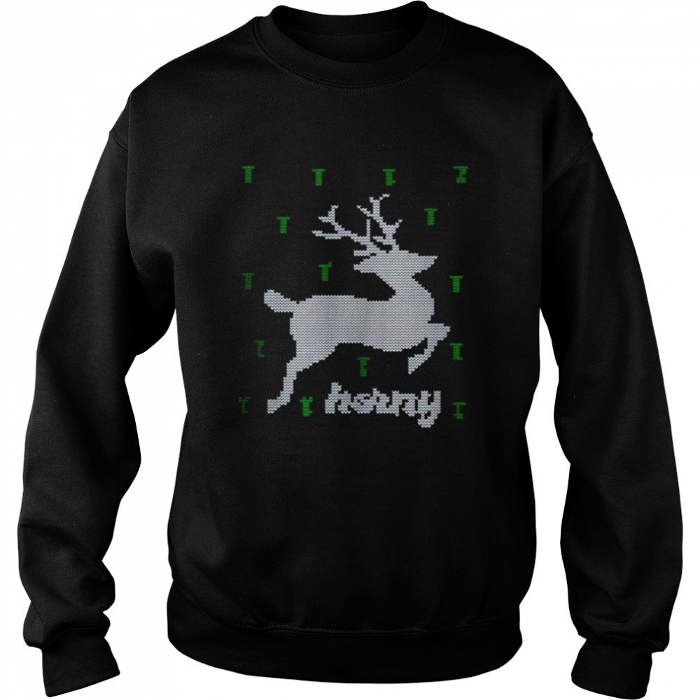 Reindeer Horny Ugly Christmas  Unisex Sweatshirt