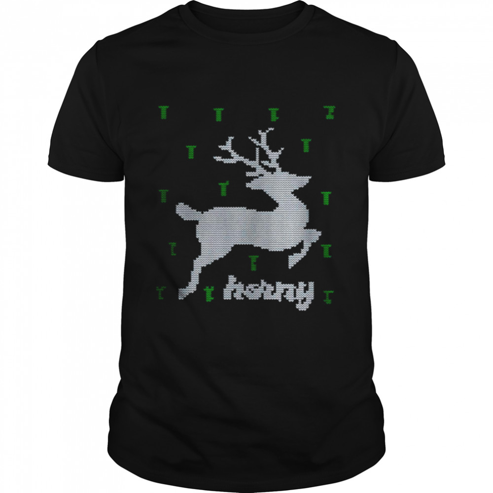 Reindeer Horny Ugly Christmas  Classic Men's T-shirt