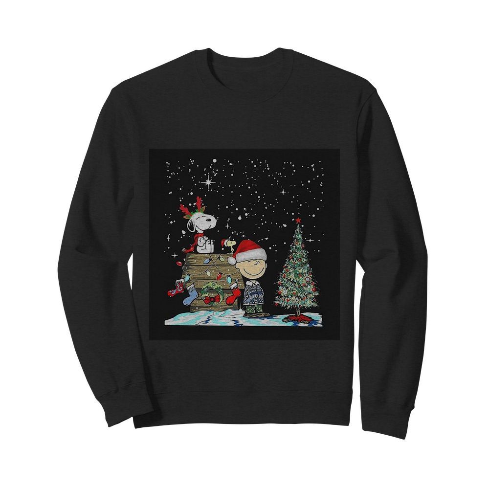 Reindeer Snoopy Santa Charlie Brown and Woodstock Christmas  Unisex Sweatshirt