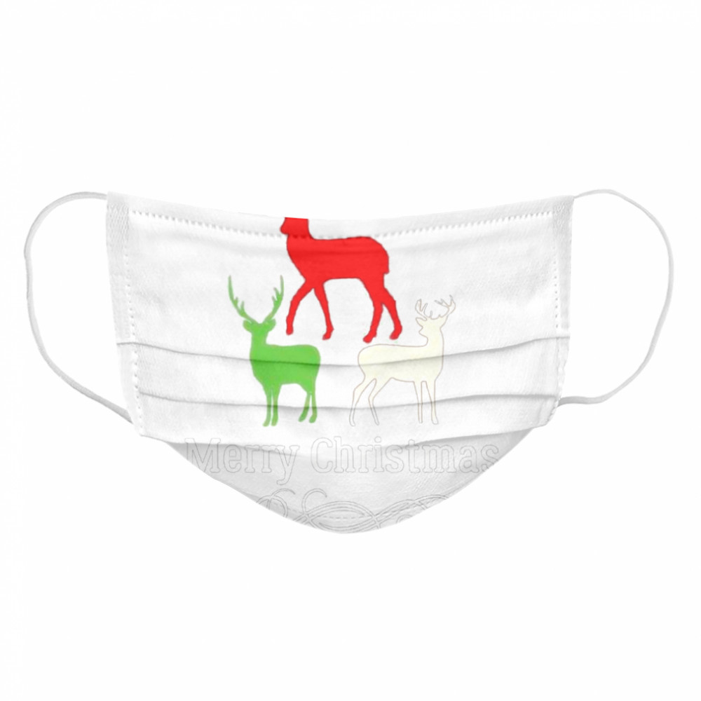 Reindeer merry christmas  Cloth Face Mask