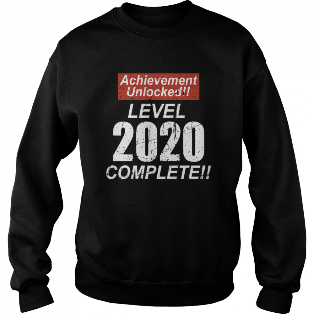 Retro Achievement Unlocked Level 2020 Complete  Unisex Sweatshirt