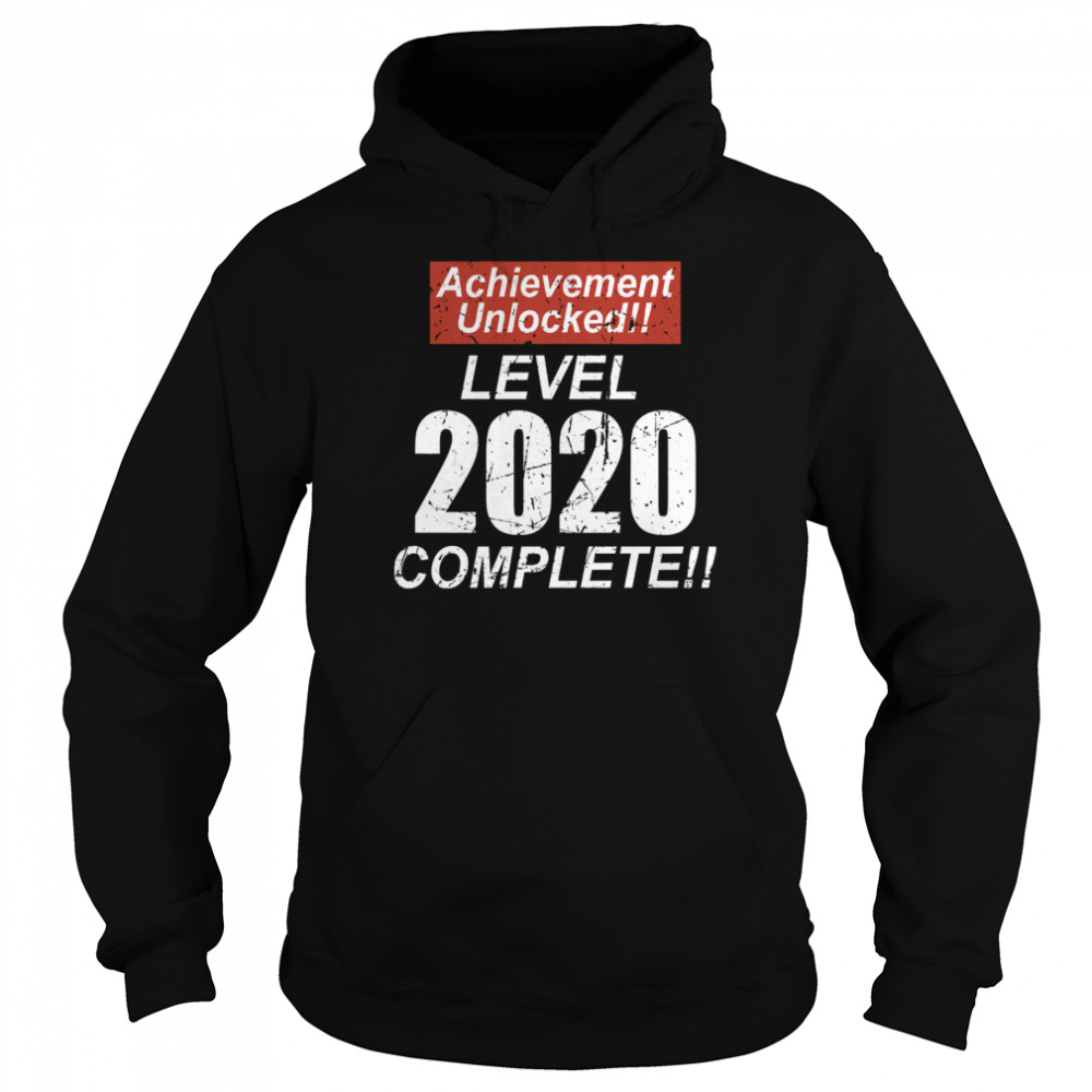 Retro Achievement Unlocked Level 2020 Complete  Unisex Hoodie