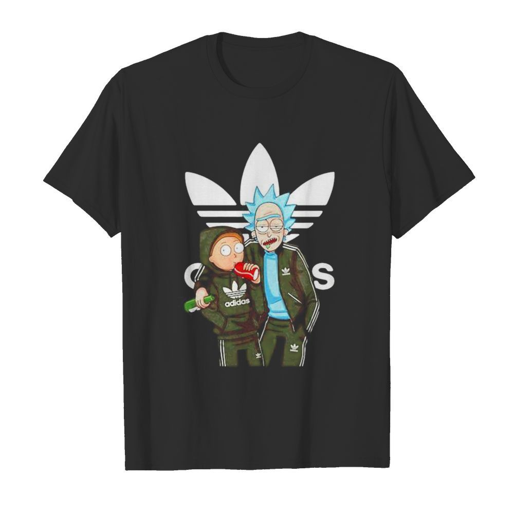 Rick and Morty wear Adidas Logo shirt