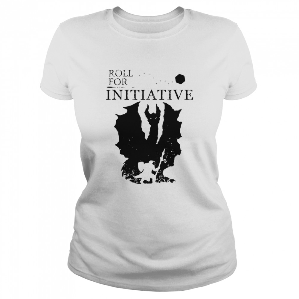 Roll For Initiative Rpg Table Top Gaming Silhouette  Classic Women's T-shirt