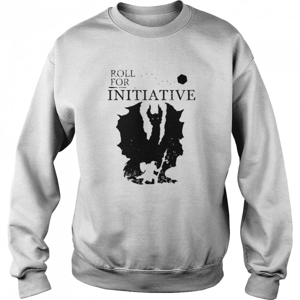 Roll For Initiative Rpg Table Top Gaming Silhouette  Unisex Sweatshirt