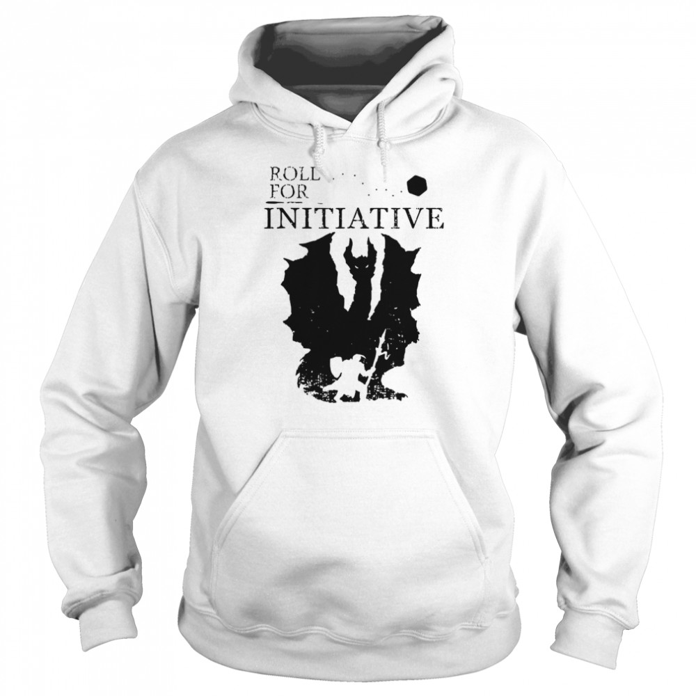 Roll For Initiative Rpg Table Top Gaming Silhouette  Unisex Hoodie