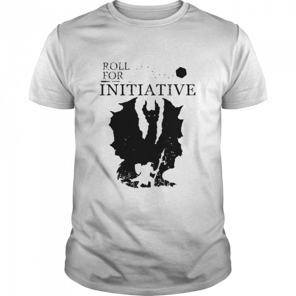 Roll For Initiative Rpg Table Top Gaming Silhouette  Classic Men's T-shirt