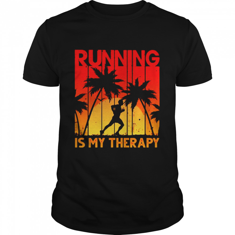 Running is my therapy  Classic Men's T-shirt