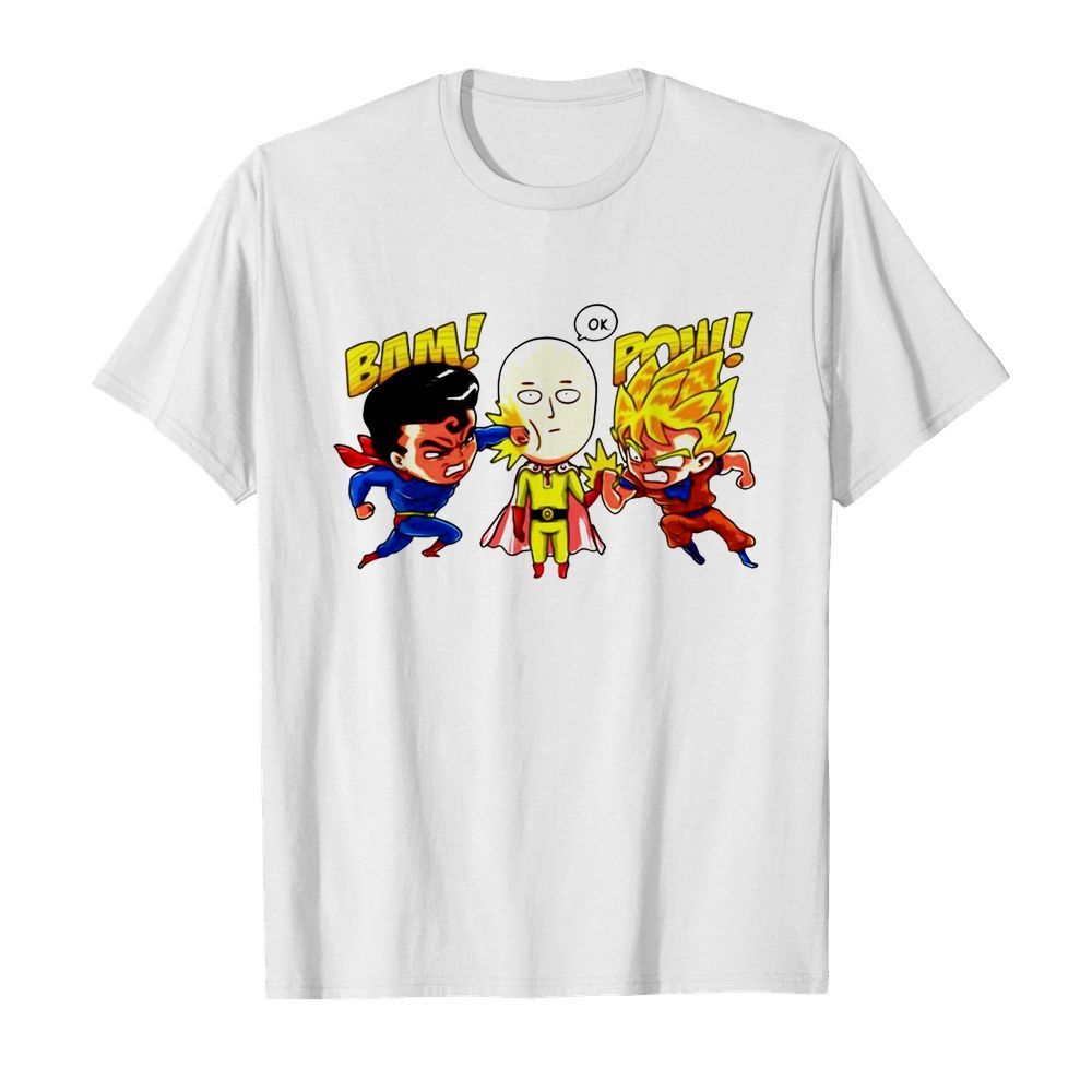 Saitama Vs Superman And Goku shirt