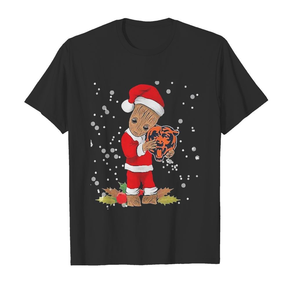 Santa Baby Groot Hug Chicago Bears Christmas shirt