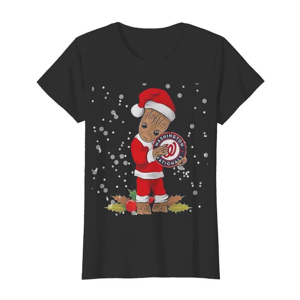 Santa Baby Groot Hug Washington Nationals Christmas  Classic Women's T-shirt