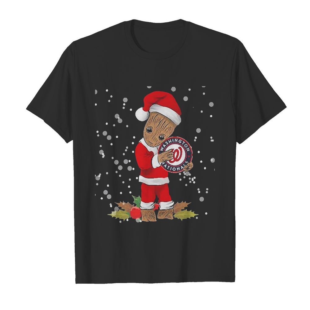 Santa Baby Groot Hug Washington Nationals Christmas  Classic Men's T-shirt