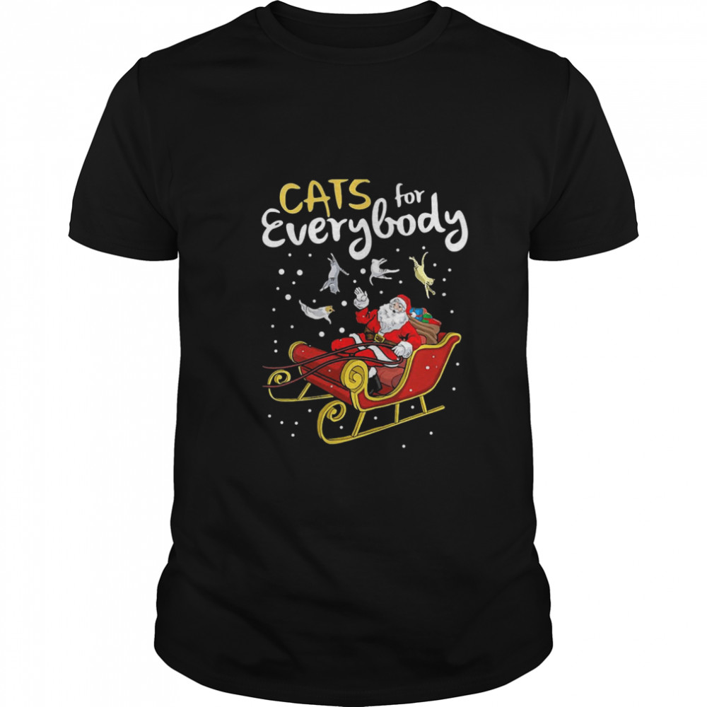 Santa Claus Cats For Everyone Merry Christmas shirt