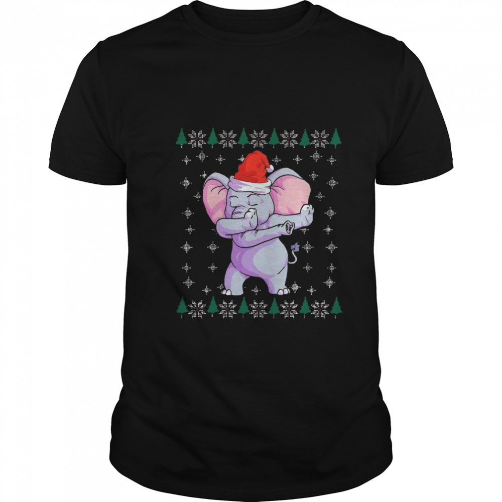 Santa Elephant Dabbing UglyChristmas shirt