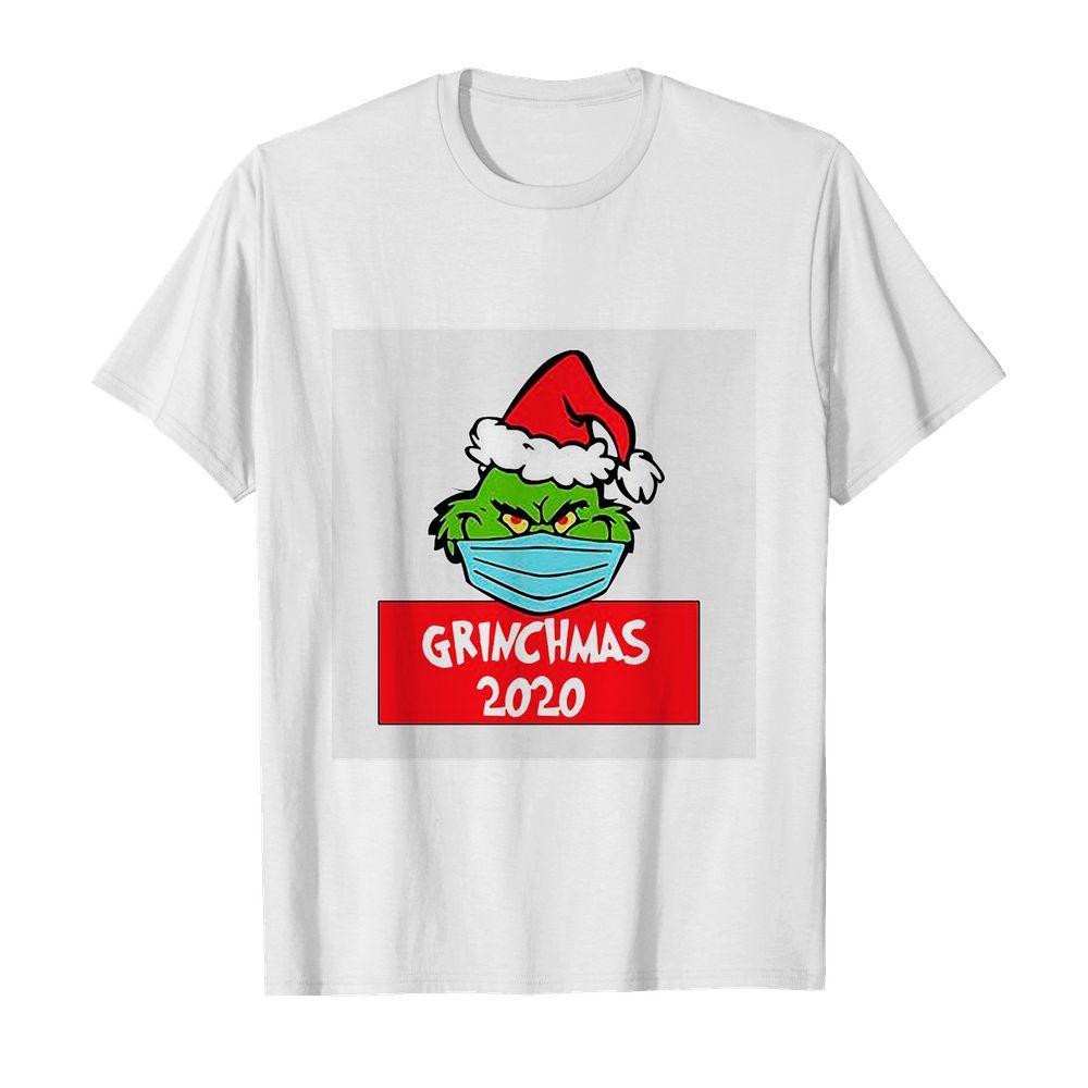 Santa Grinch Face Mask Grinchmas 2020 Christmas shirt