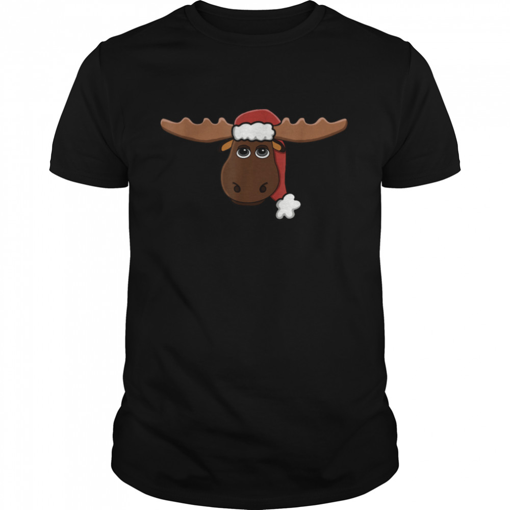 Santa Moose with Hat shirt