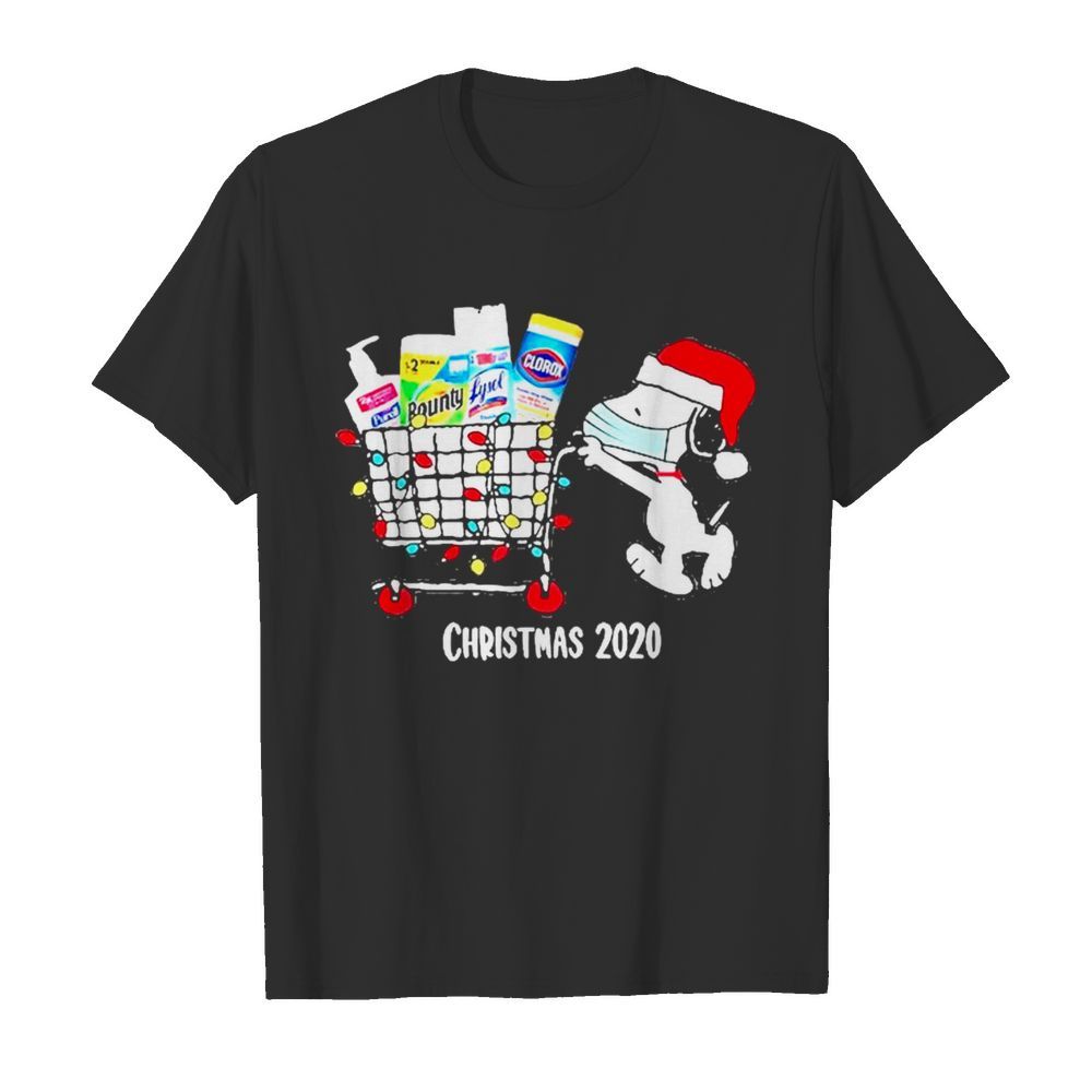 Santa Snoopy face mask Christmas 2020 shirt