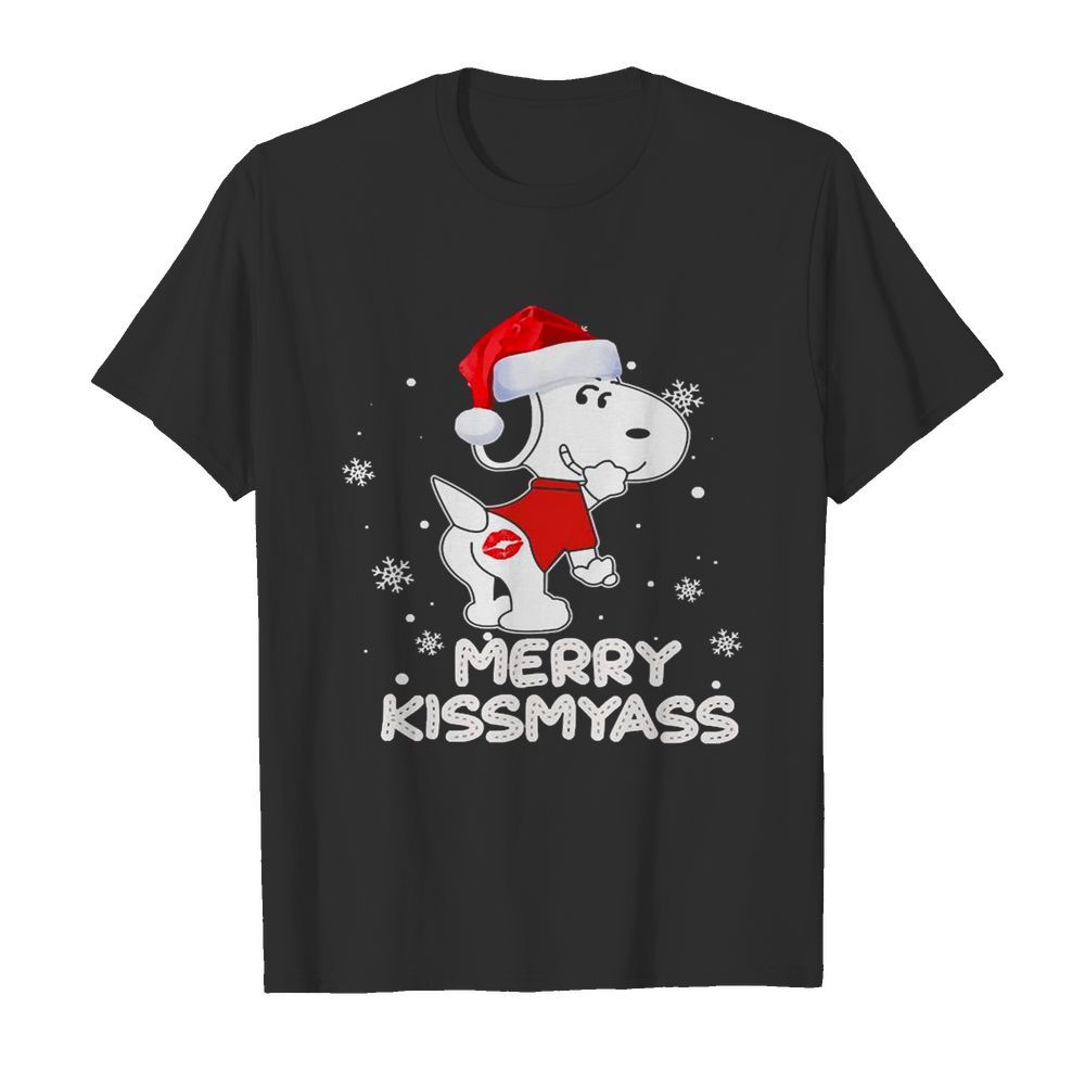 Santa Snoopy merry kissmyass Christmas shirt