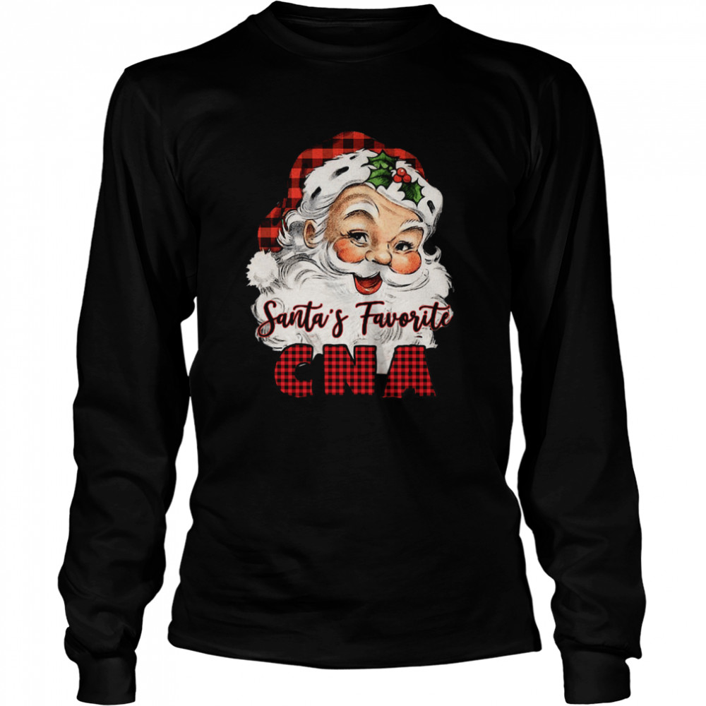 Santas Claus Favorite CNA Christmas 2020  Long Sleeved T-shirt