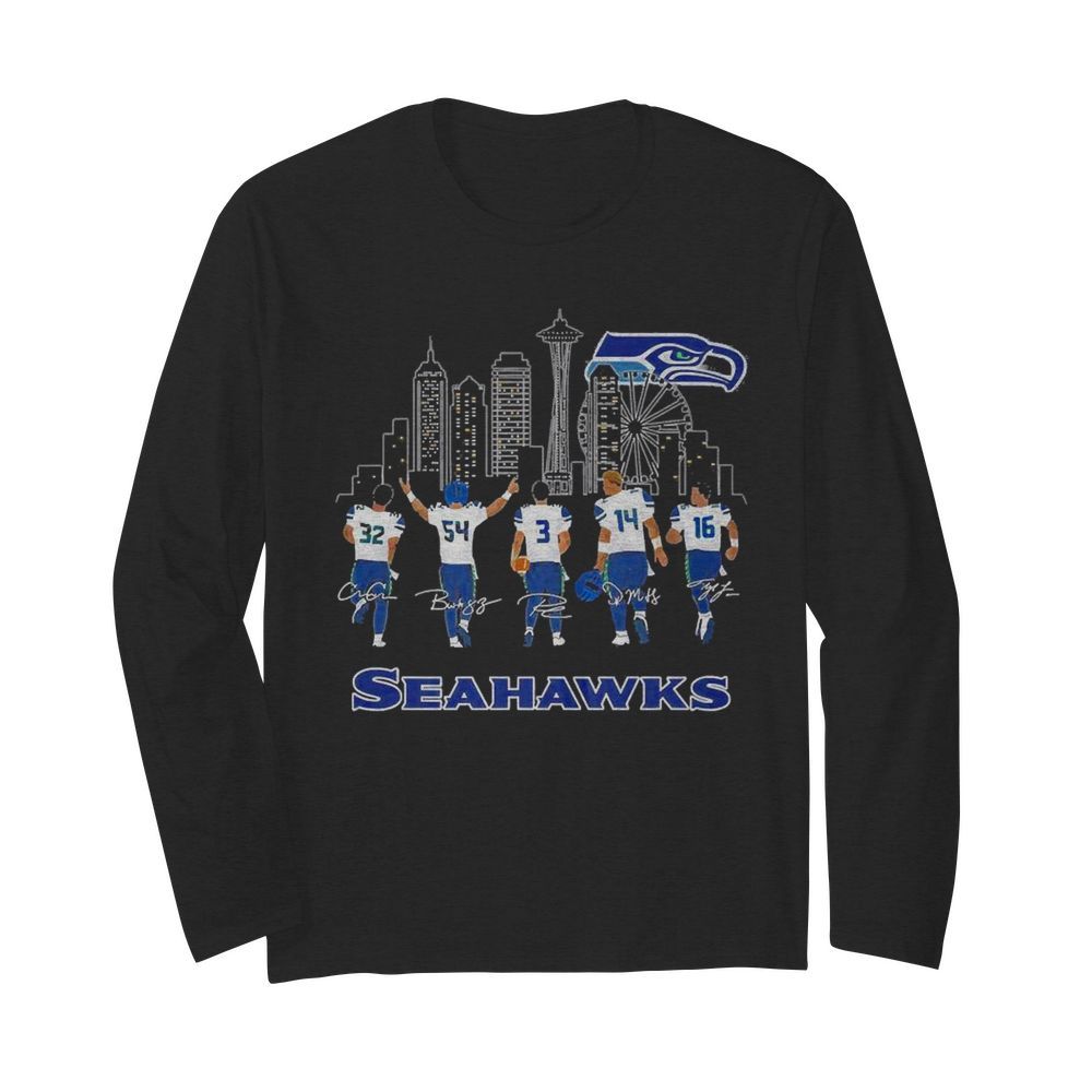 Seahawks signatures  Long Sleeved T-shirt 