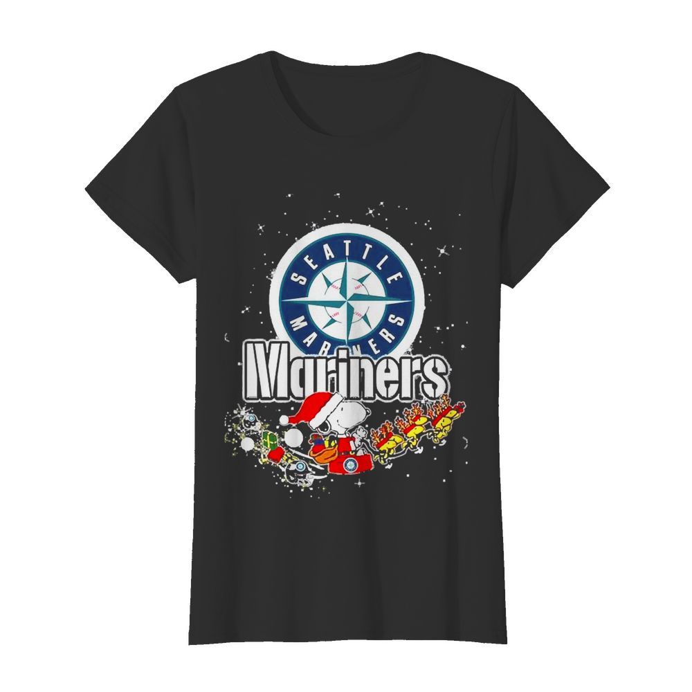 Seattle Mariners Snoopy Christmas  Classic Women's T-shirt