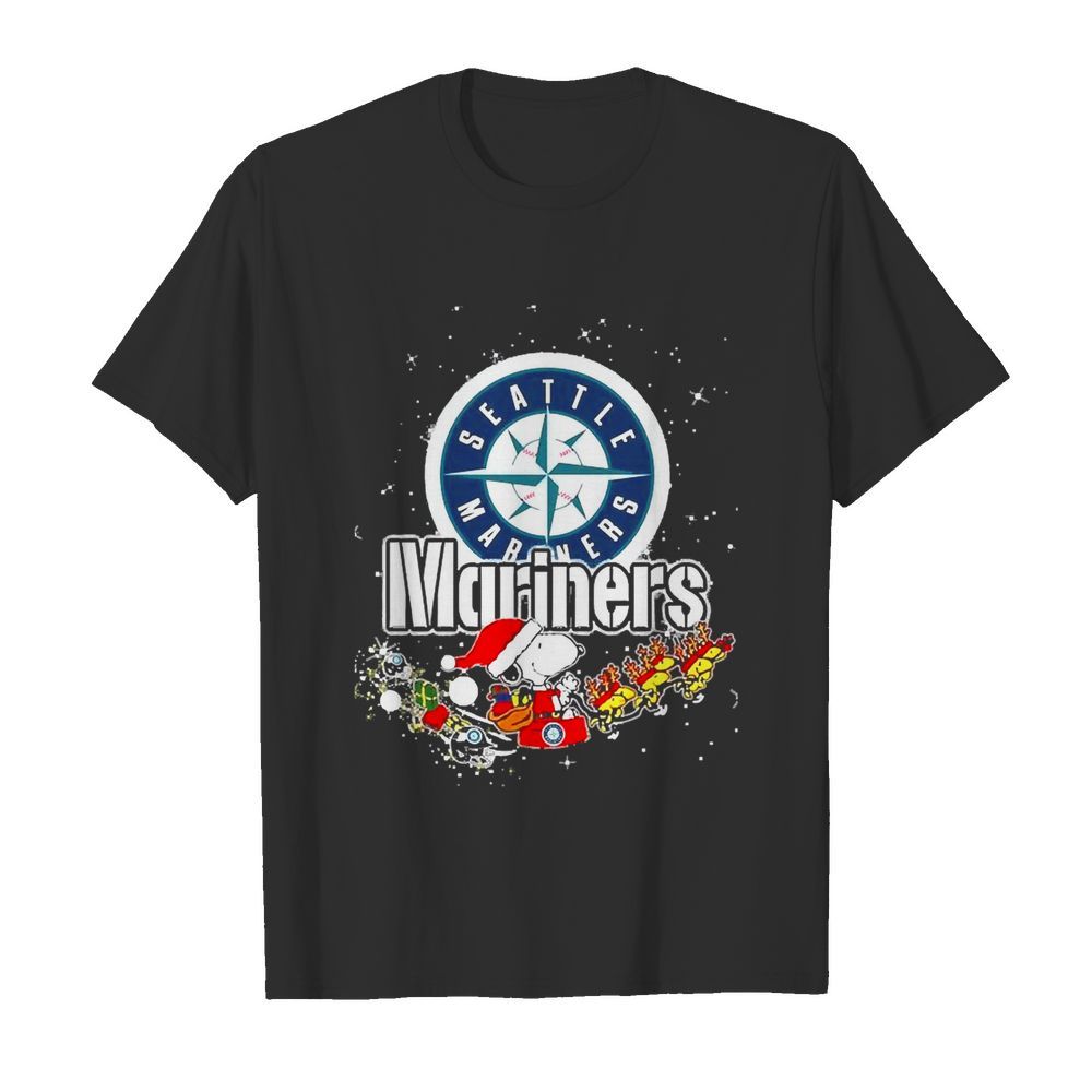 Seattle Mariners Snoopy Christmas  Classic Men's T-shirt