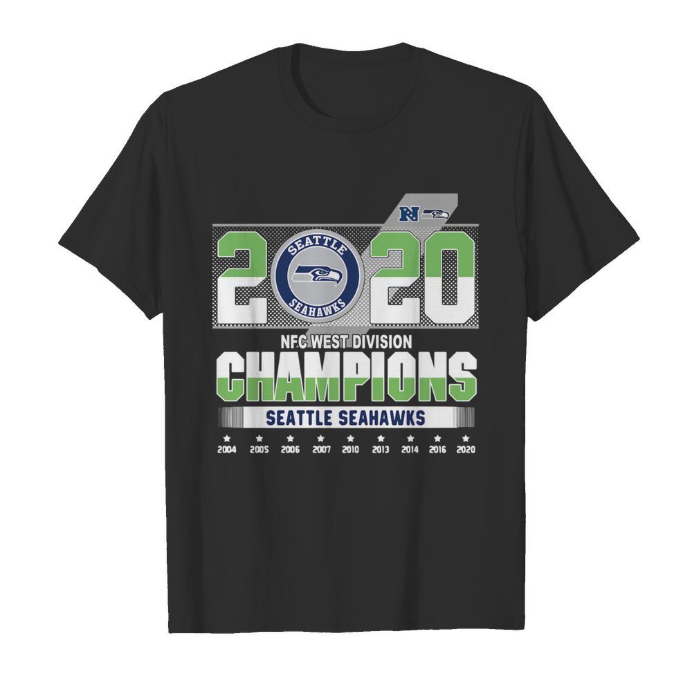 Seattle Seahawks 2020 NFC west division Champions 2004 2020 shirt