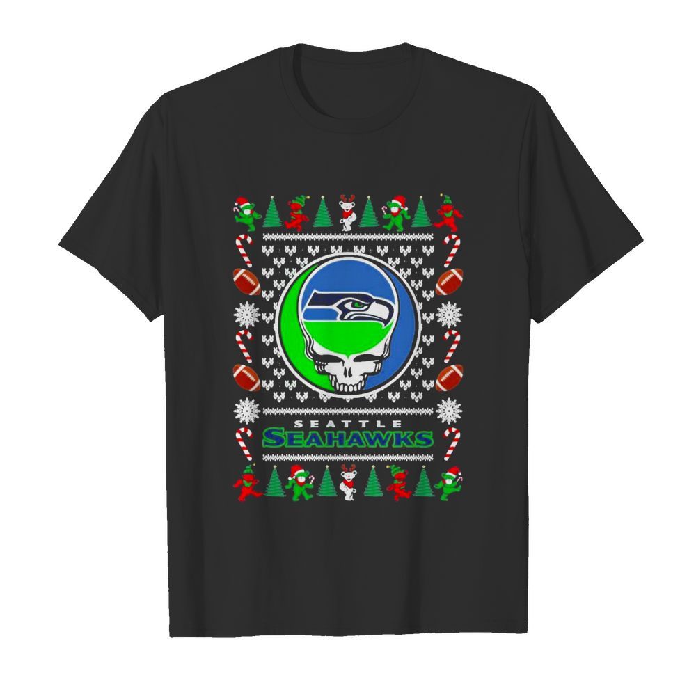 Seattle seahawks grateful dead ugly christmas shirt