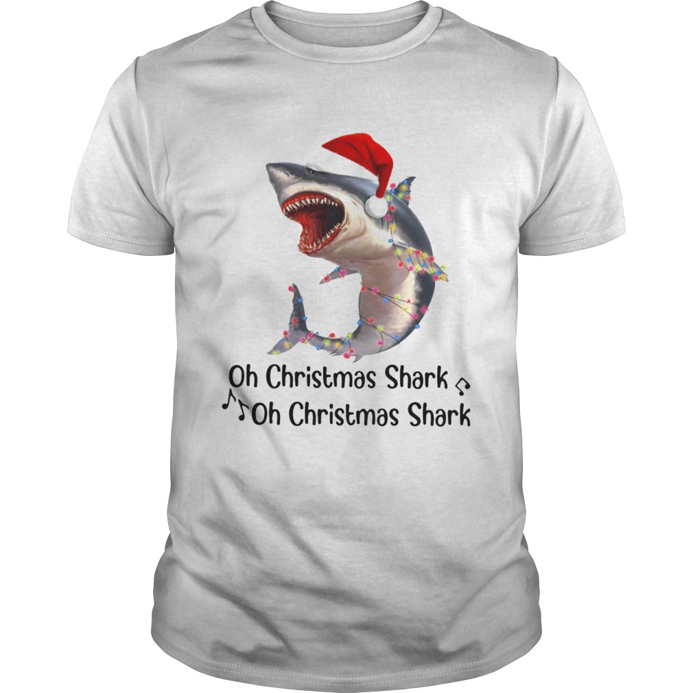 Shark Santa Light Oh Christmas Shart Oh Christmas Shark shirt