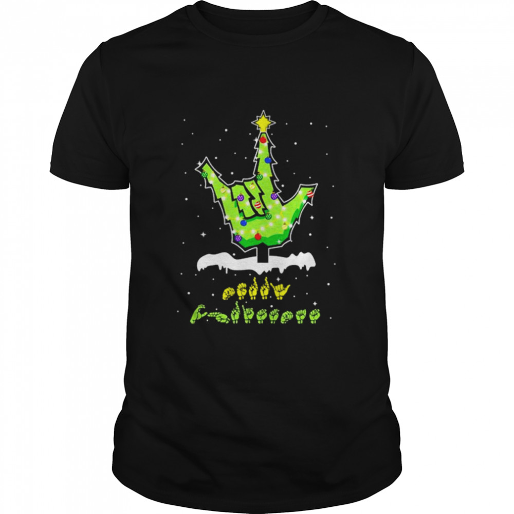 Sign Languages Christmas Tree shirt