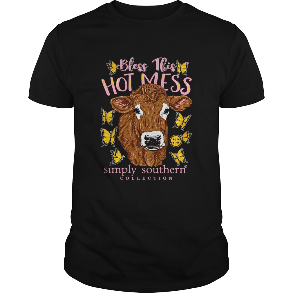 Simply Southern Collection Bless This Hot Mess Cow shirt